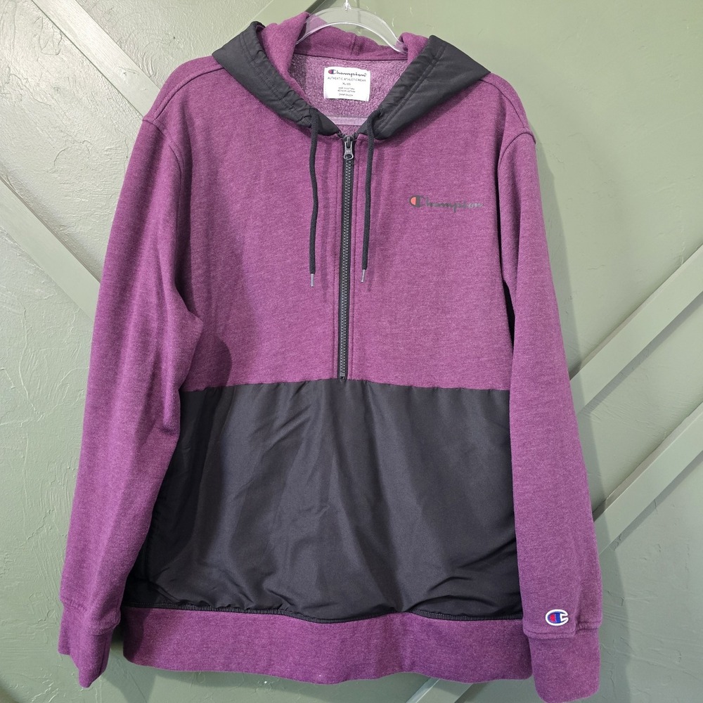 Champion Men's‎ Pullover Plum Port Half Zip Two Tone XL Pullover